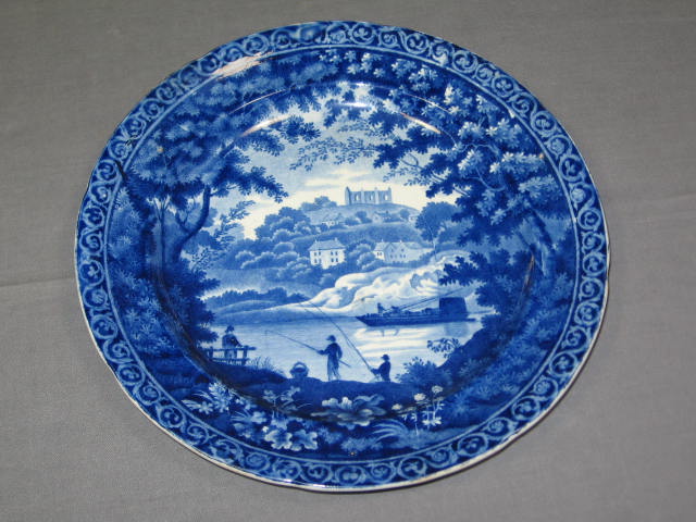 Clews Historical Staffordshire Flow Blue Plate 8.75" NR