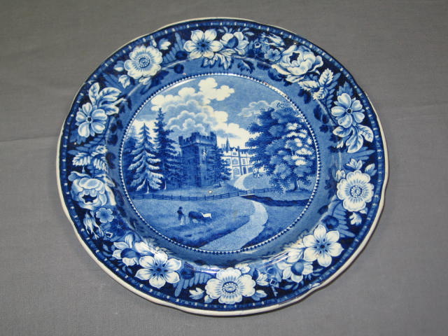 Stevenson Historical Staffordshire Flow Blue Plate 9"