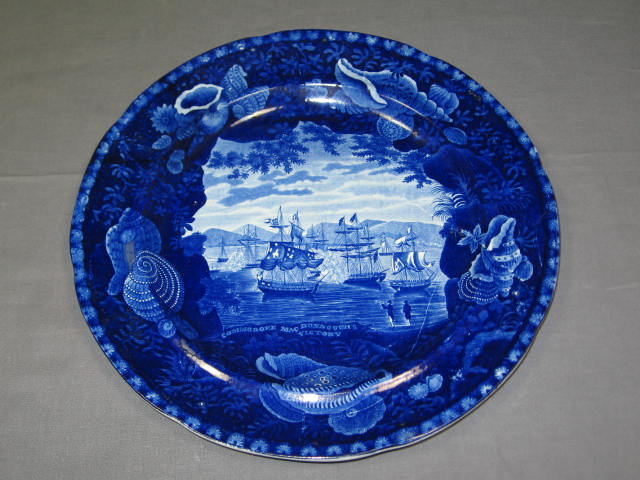 Staffordshire Flow Blue Plate Enoch Wood & Sons Burslem