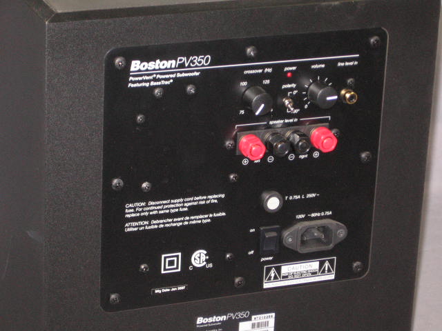 Boston Acoustics PV350 8" 50 Watt Powered Subwoofer Sub 4