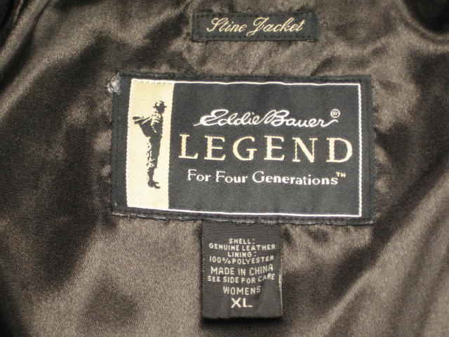 Womens Eddie Bauer Legend Stine Leather Jacket Coat XL 3