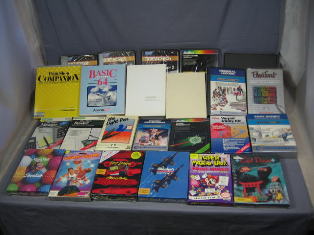 24 Commodore 64/128 Computer Game Software Program Lot