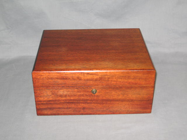 Vtg Dunhill Wooden Wood Humidor Cigar Box Chest Copper 3