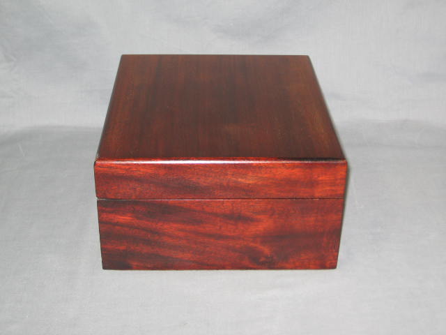 Vtg Dunhill Wooden Wood Humidor Cigar Box Chest Copper 5