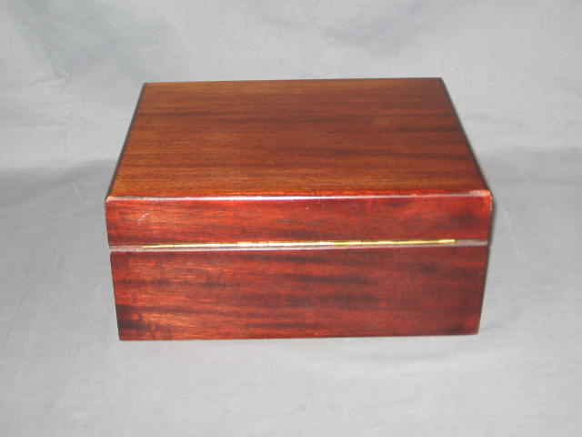 Vtg Dunhill Wooden Wood Humidor Cigar Box Chest Copper 7