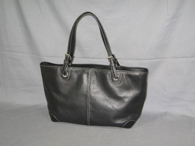 Authentic Michael Kors Hudson Black Leather Tote Bag NR