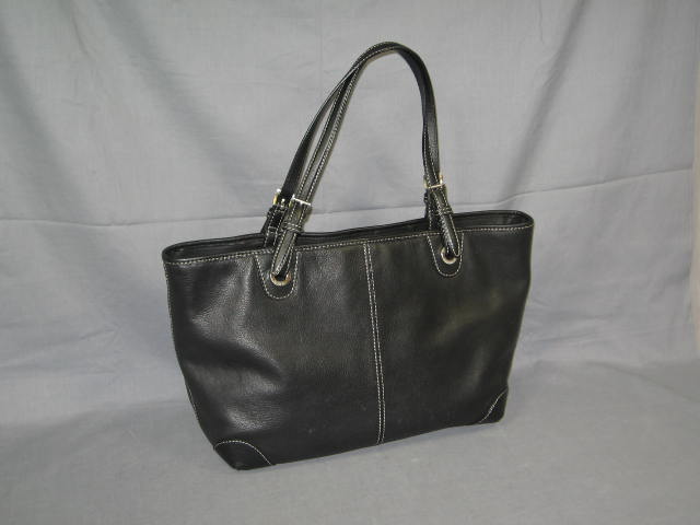 Authentic Michael Kors Hudson Black Leather Tote Bag NR 1