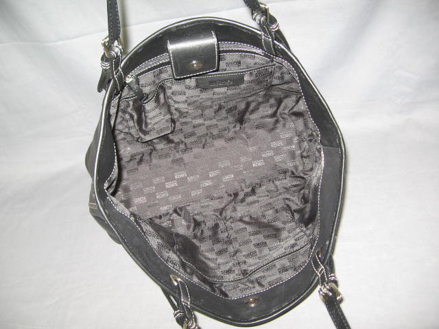 Authentic Michael Kors Hudson Black Leather Tote Bag NR 2
