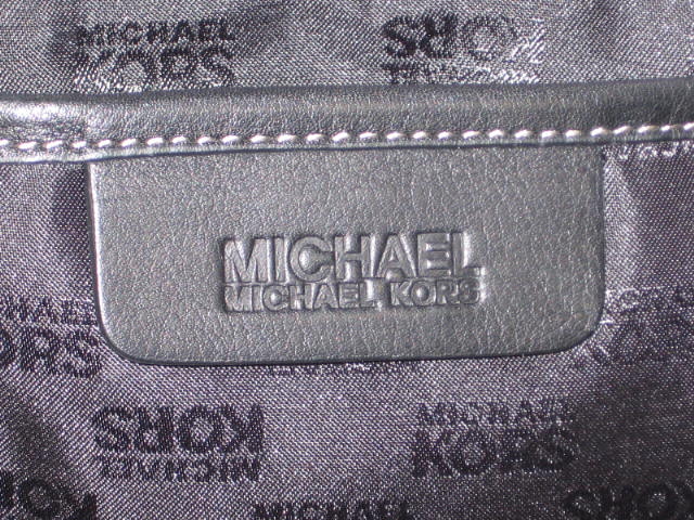 Authentic Michael Kors Hudson Black Leather Tote Bag NR 3