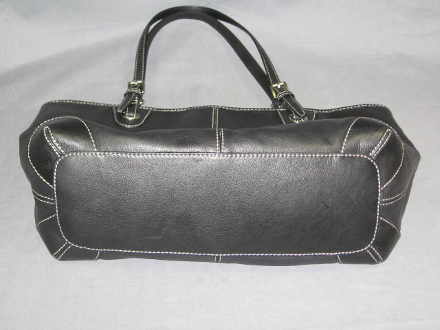 Authentic Michael Kors Hudson Black Leather Tote Bag NR 4