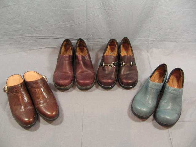 4 Pairs Ariat Womens Leather Shoes +Clogs Size 10 + 9.5