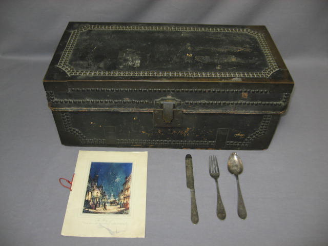 Antique 1700s Clement Clark Moore Wood Box + Sterling