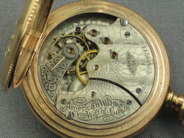 Vtg Antique American Waltham 15J 15 Jewel Pocket Watch 3