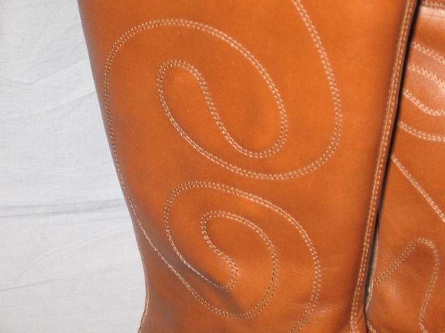 Womens Frye Tall Brown Western Leather Boots Size 10 NR 2