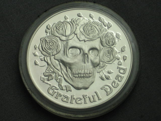 2 Grateful Dead Jerry Garcia .999 Silver Ounce Coins NR 1