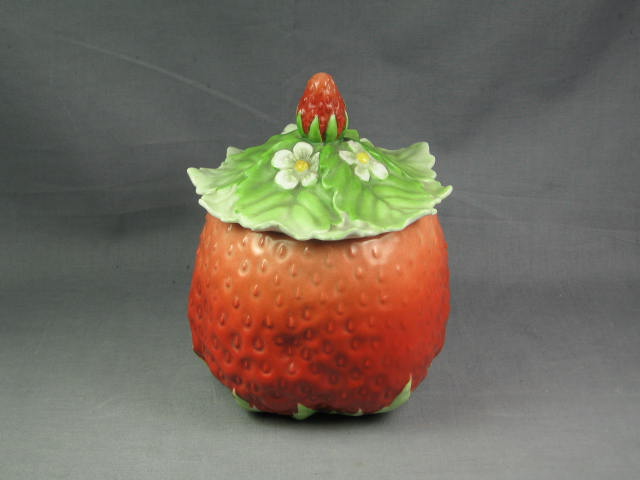 Royal Bayreuth Bavaria Strawberry Cookie Jar W/ Lid NR!