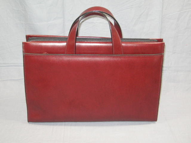 NEW Jack Georges Brown Leather Briefcase Shoulder Bag 1