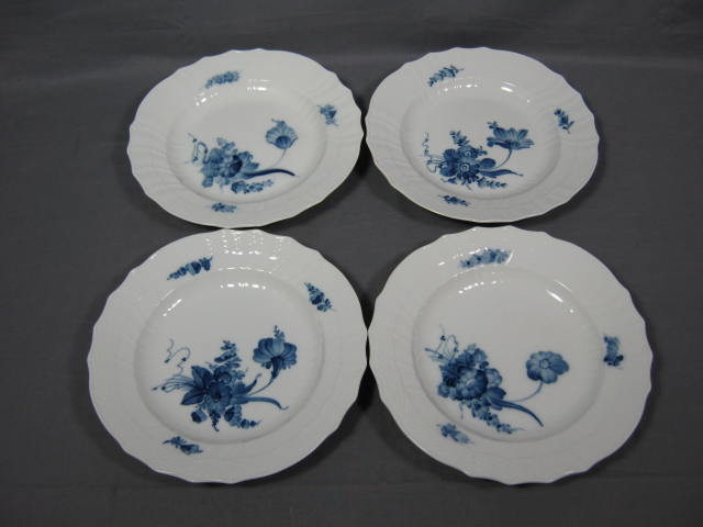 4 Royal Copenhagen Blue Flower Braided Dinner Plate 10"