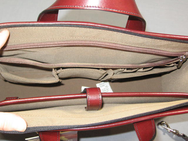 NEW Jack Georges Brown Leather Briefcase Shoulder Bag 4