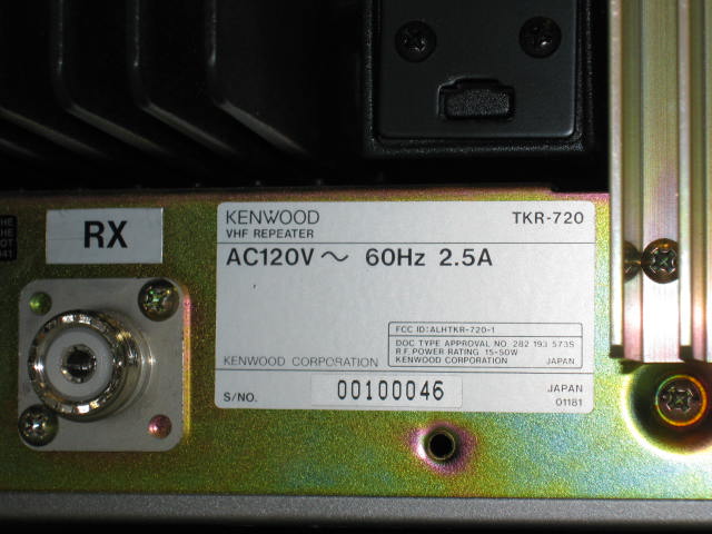 Kenwood TKR-720 50W VHF Repeater 155.220 159.720 MHz NR 4