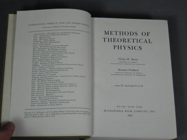 1953 Methods of Theoretical Physics Morse Fishbach I/II 7