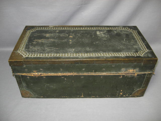 Antique 1700s Clement Clark Moore Wood Box + Sterling 12