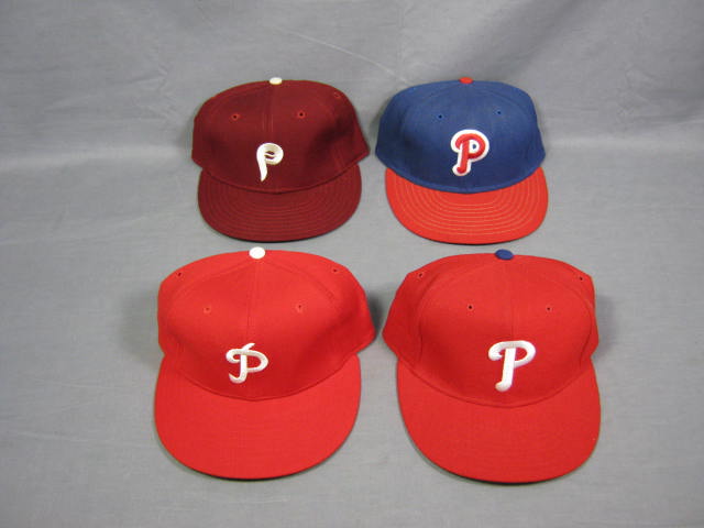 4 Vtg Philadelphia Phillies Baseball Hat Caps New Era +