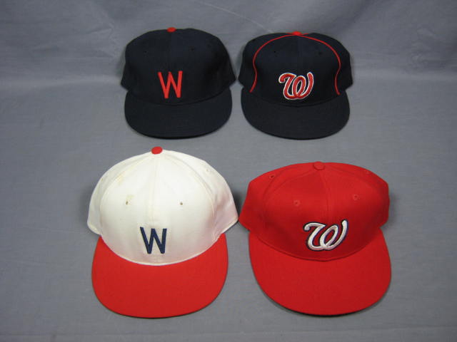 4 Vtg Washington Senators Baseball Hat Cap Lot New Era+