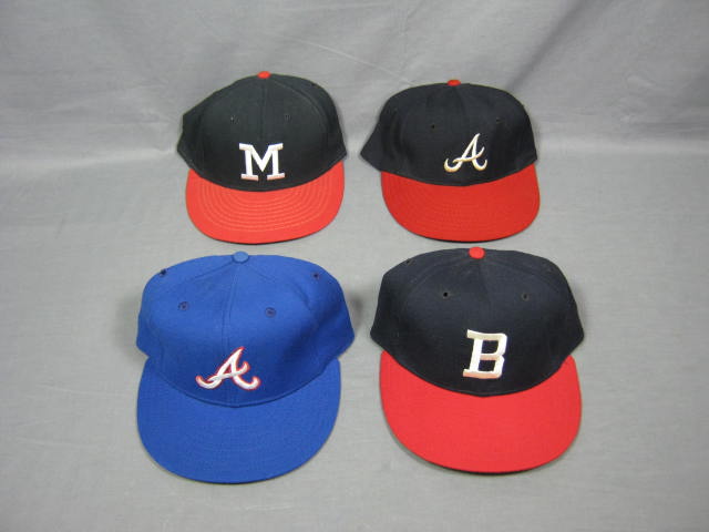 4 Vtg Boston Milwaukee Atlanta Braves Baseball Hat Caps