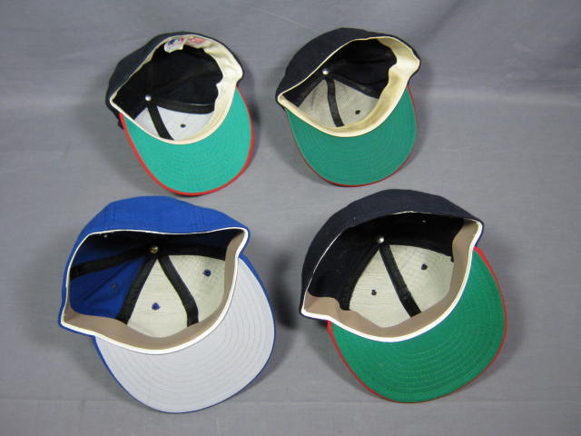 4 Vtg Boston Milwaukee Atlanta Braves Baseball Hat Caps 2