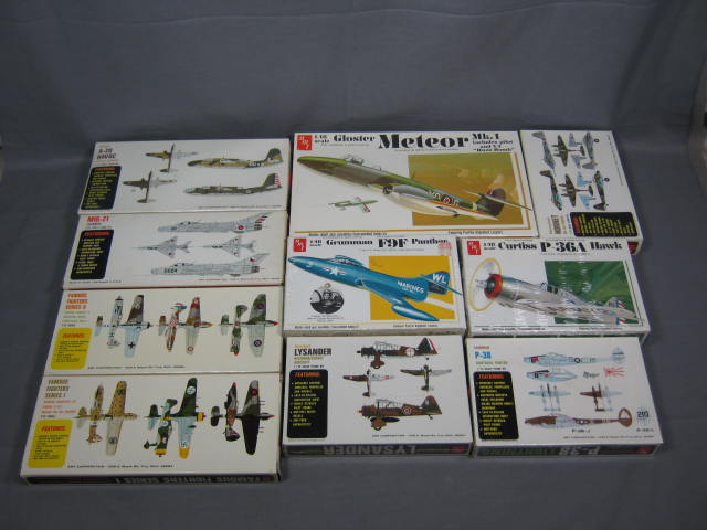 10 Vtg AMT 1/48 1/72 Model Airplane Kit Lot Most NIB NR 1