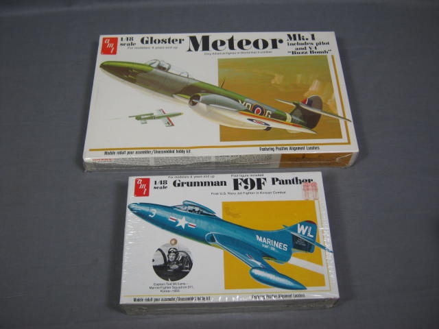 10 Vtg AMT 1/48 1/72 Model Airplane Kit Lot Most NIB NR 4