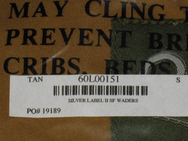 NEW Orvis Silver Label 2 II Stockingfoot Waders Tan Sm 2