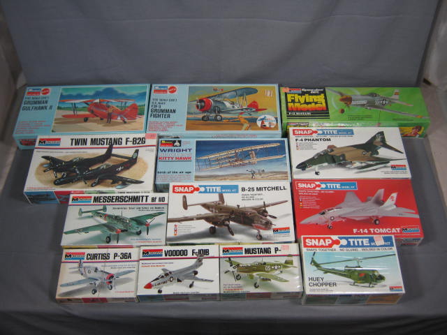 13 Monogram Model Airplanes Plane Kit Collection Lot NR