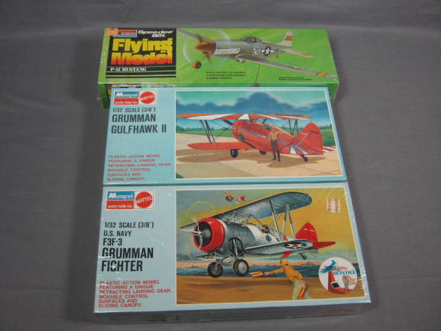 13 Monogram Model Airplanes Plane Kit Collection Lot NR 6