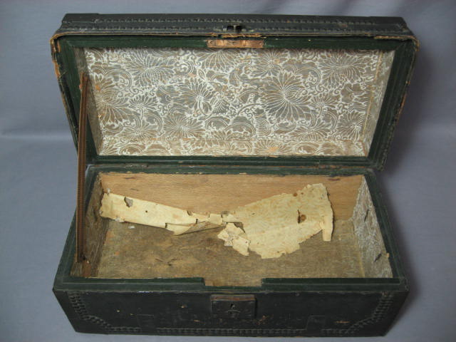 Antique 1700s Clement Clark Moore Wood Box + Sterling 20