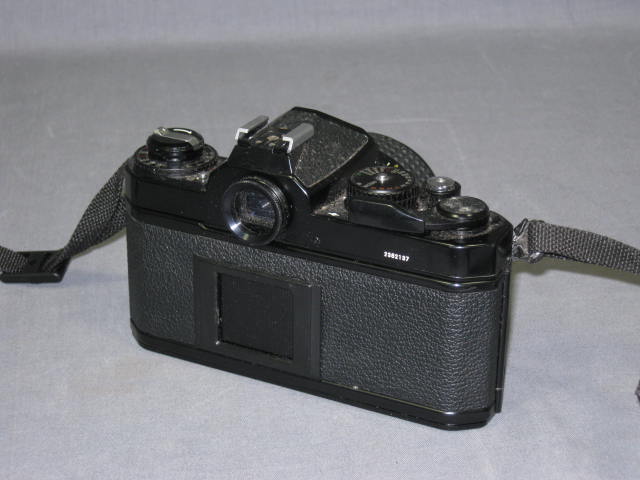 Black Nikon FE2 SLR Camera Body Nikkor 28mm f/3.5 Lens 3