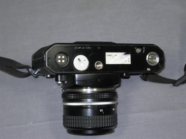Black Nikon FE2 SLR Camera Body Nikkor 28mm f/3.5 Lens 6
