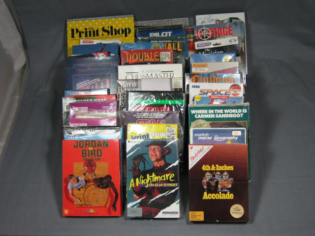 Vtg Commodore 64/128 Computer Game Software Program Lot
