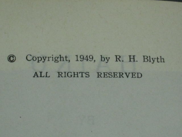 6 RH Blyth Japanese Haiku Books Volumes 1 2 3 4 1949 NR 6