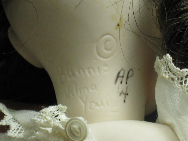 Dewees Cochran Wilma Young Bunnie Porcelain Doll 10.5" 3