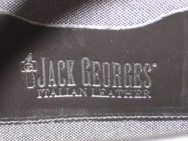 Jack Georges Black Leather Briefcase Shoulder Bag NR 3