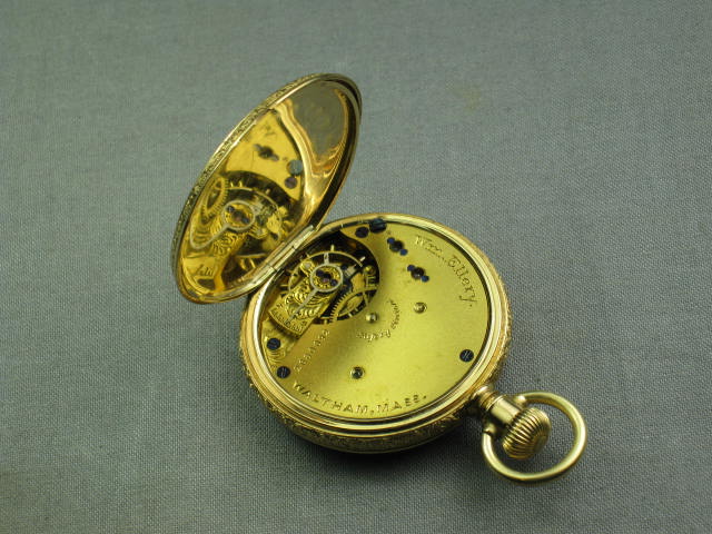 American Waltham Co Wm Ellery 14K Gold Pocket Watch NR! 5
