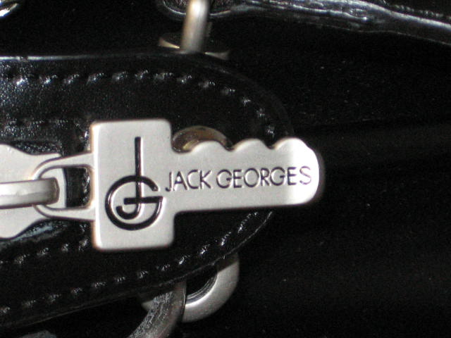 Jack Georges Black Leather Briefcase Shoulder Bag NR 5
