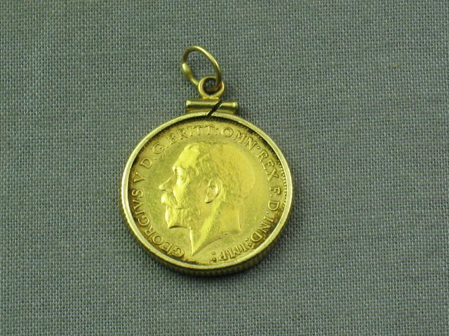 1914 British King George V Gold Sovereign Coin Jewelry