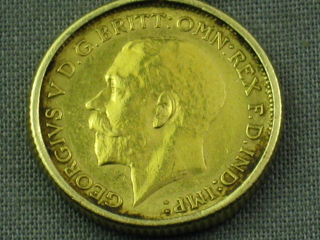 1914 British King George V Gold Sovereign Coin Jewelry 1