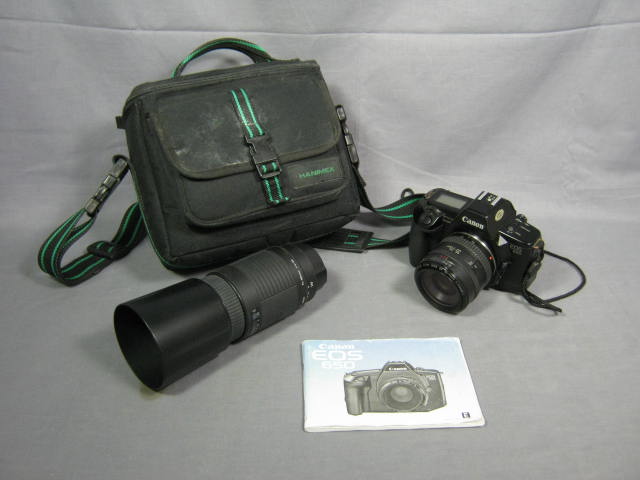Canon EOS 650 35mm SLR Camera 35-70 75-300mm Zoom Lens