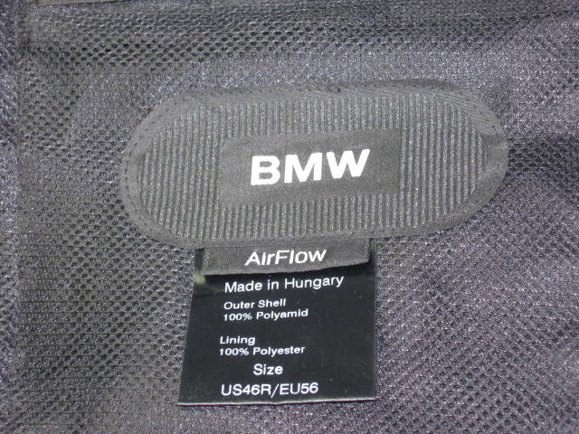 Mens Black BMW AirFlow Motorcycle Jacket US 46 R EU 56 3