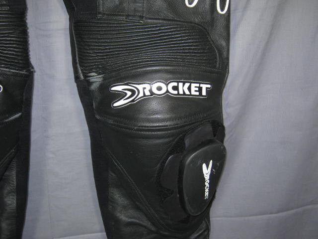 Mens Joe Rocket Black Leather Motorcycle Pants Size 48 1