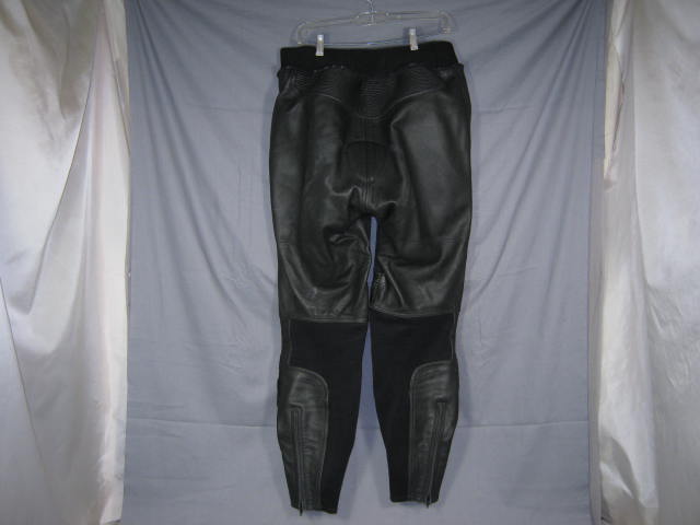 Mens Joe Rocket Black Leather Motorcycle Pants Size 48 3
